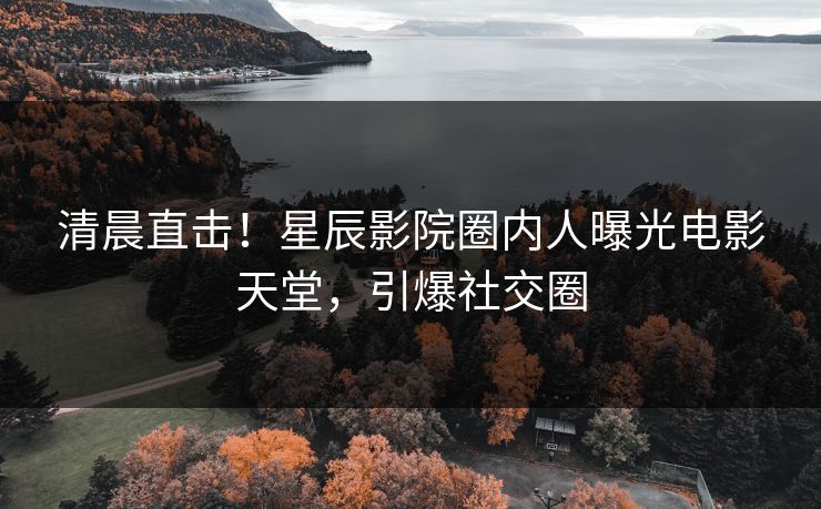 清晨直击！星辰影院圈内人曝光电影天堂，引爆社交圈