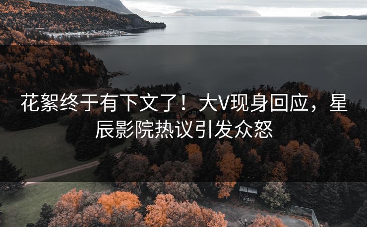 花絮终于有下文了!大V现身回应,星辰影院热议引发众怒